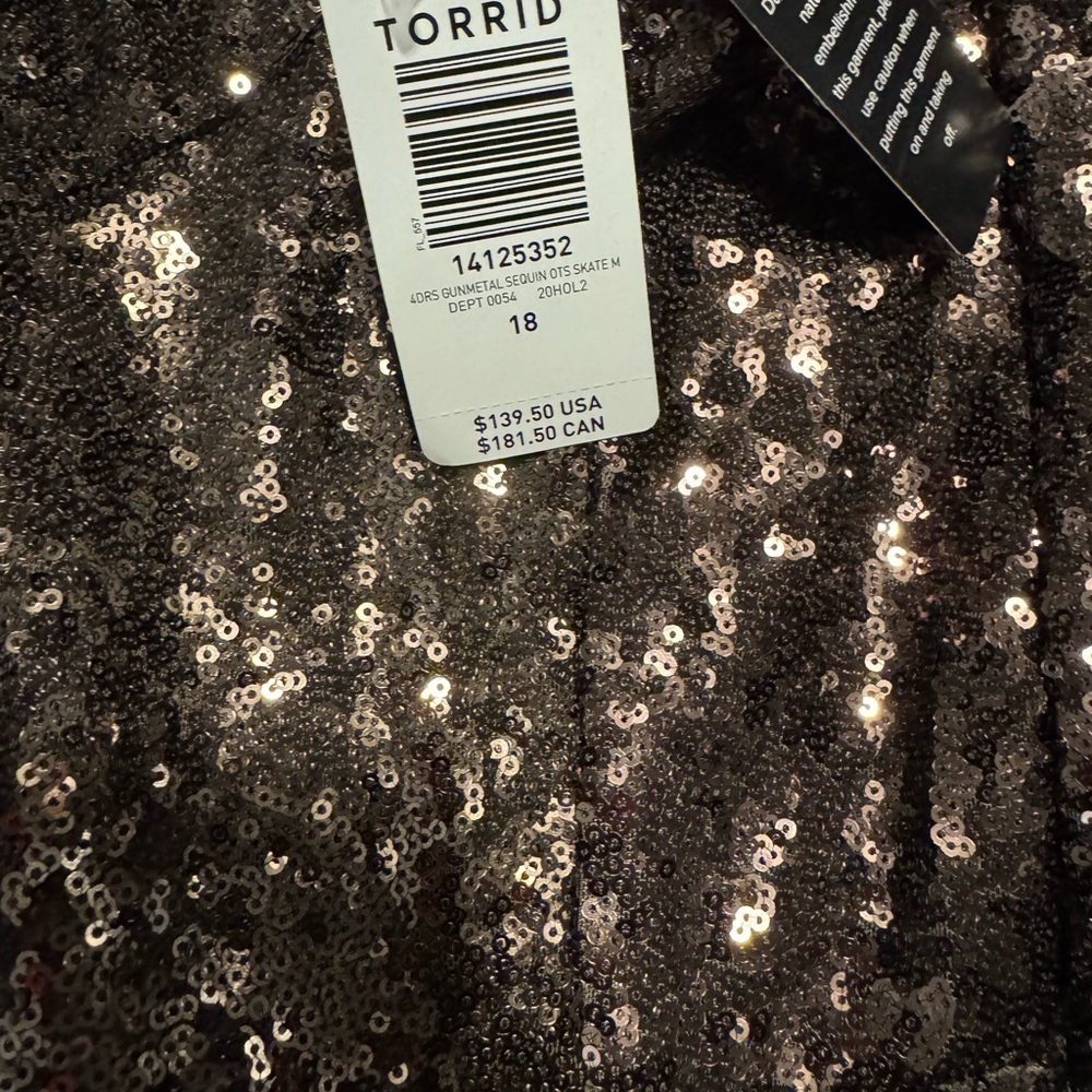 Torrid Black Sequin Gown
